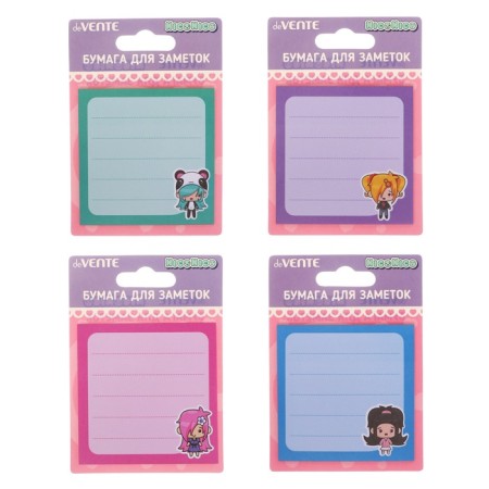 Block with a sticky edge of 75 x 75 mm, Devente Niconico, 30 sheets, offset, mix