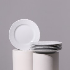 A set of dessert plates Rococo, d = 19 cm, 6 pcs, porcelain