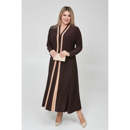 Women's dress, size 62, dark brown color-1