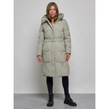 Coat insulated winter female, size 44, green color