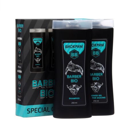 Gift set of men's Barber - Bio: shope -gel shower, 250 ml + shaving gel, 250 ml
