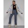 Ski jacket female winter, size 46, blue color