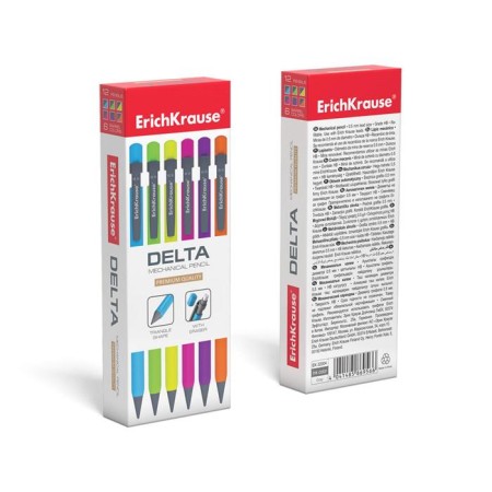 Mechanical pencil Erichkrause "Delta", NV, Grifel D = 0.5 mm, three -sided, in the box, mix-8