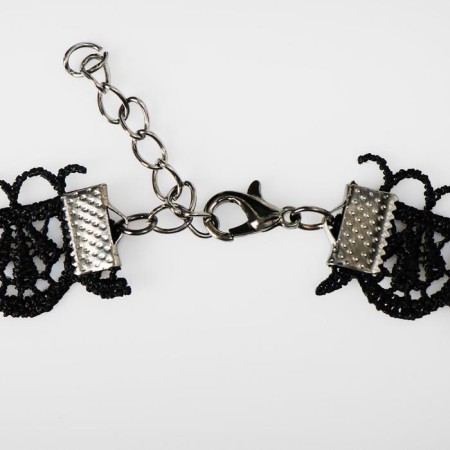 Choker "Madam" placket beads, black color, l = 31 cm-1
