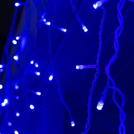 Garland "fringe" 3 × 0.6 m, IP44, UMS, white thread, 160 LED, blue glow, 220 V-2