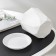 Pot for flowers with a prize pallet, 1 l, white color