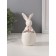 Souvenir Ceramics "White Rabbit with a bow in the shell" 5x7.5x13.5 cm