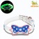 Collar "bow", 28 x 1 cm, Osh 18-24 cm, transparent/blue