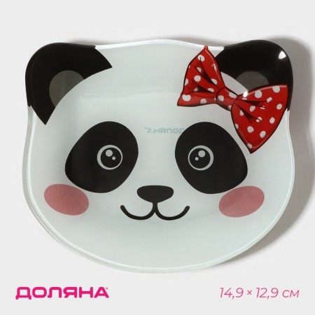 Glass Panda Glass "Panda Girl", 14.9 × 12.9 cm