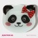 Glass Panda Glass "Panda Girl", 14.9 × 12.9 cm