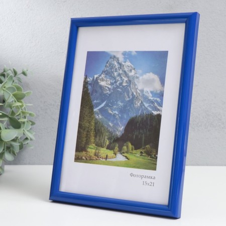 Photo frame plastic "Rainbow" 15x21 cm, blue-1