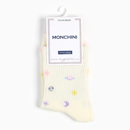 Women's socks, beige color/space, size 38-40-4