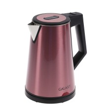 Чайник электрический Galaxy GL 0320, металл, 1.7 л, 2000 Вт, цвет "розовое золото"