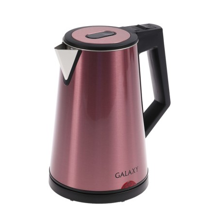 Electric kettle Galaxy Gl 0320, metal, 1.7 l, 2000 watts, color "pink gold"