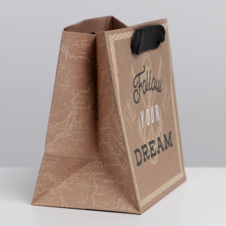 Square gift crap package, packaging, “follow”, 14 x 14 x 9 cm-1
