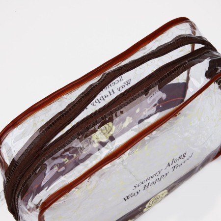 Lightning cosmetic bag, brown color-2