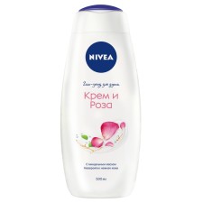 Гель-уход для душа Nivea «Крем и роза» ухаживающий с маслом миндаля, 500 мл