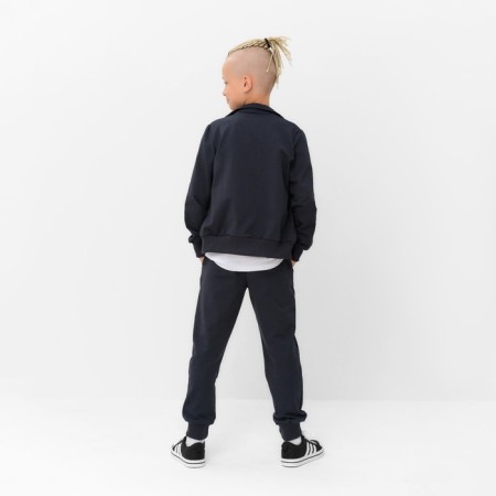 Children's costume (sweatshirt, trousers) minku color graphite, height 140 cm-2