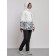 Ski costume female winter, size 48, white color