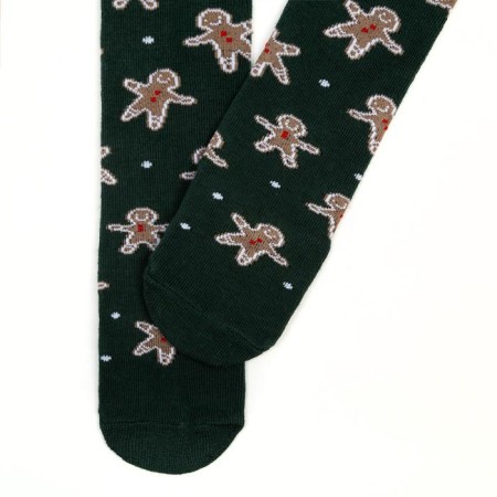 New Year. Pantyhose crumb I "gingerbread", green, height 62-68 cm-2