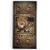 Backgammon "lion and tiger", wooden board 50 x 50 cm, with a field for playing checkers