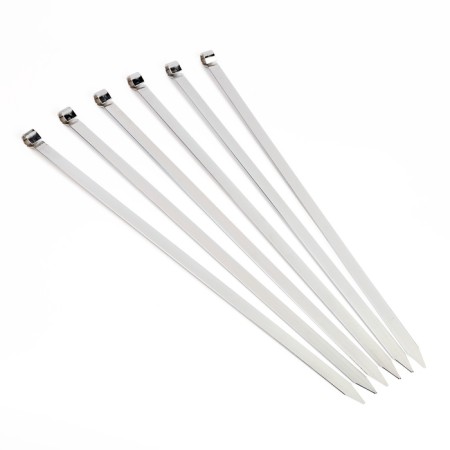 A set of skewers for a cube -kubab 6 pcs, a handle - a ring, width - 1.8 cm, 60 cm