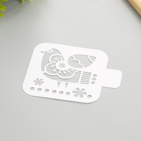 Plastic stencil "Bird" 9x9 cm-1