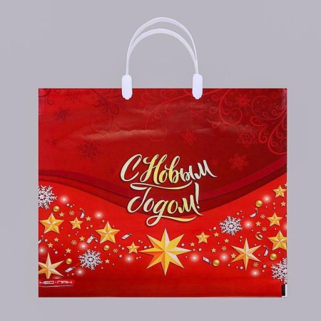 Golden Stars package, polyethylene with a plastic pen, 37 x 35 cm, 90 μm