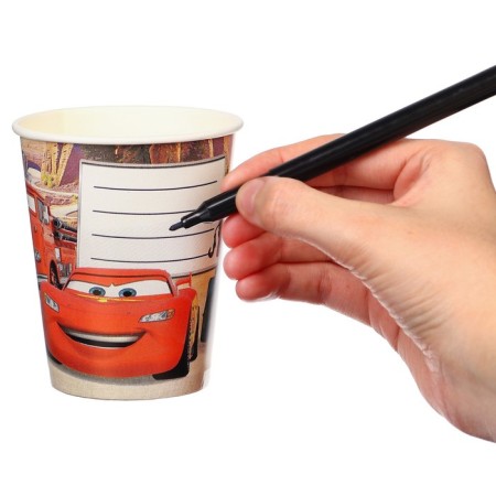 Paper glass "Happy Birthday!", 250 ml, cars-6