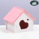 House for rodents with a triangular roof, 10 x 9 x 10.5 cm, pink