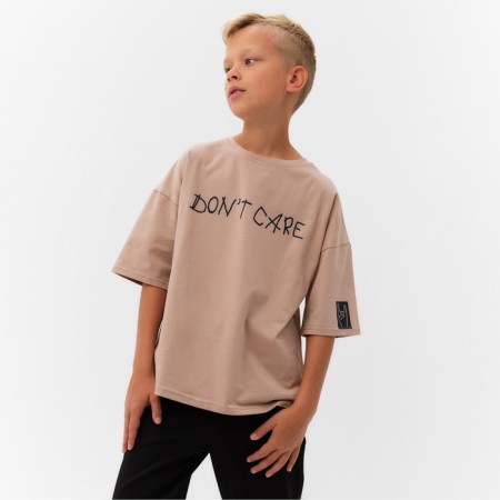 Children's Minaku T -shirt, beige color, height 140 cm-5
