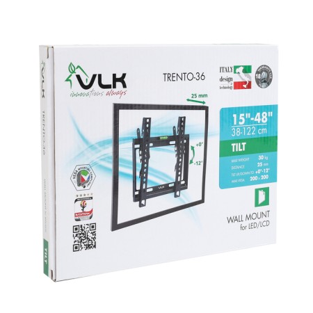 VLK Trento-36 bracket, for TV, inclined, 15-48 ", 28 mm from the wall, black-4