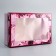 The box is folding, the lid is, "flowers", 30 x 20 x 9 cm with a window