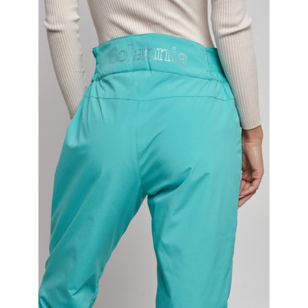 Warmed female trousers, size 42, green color-9