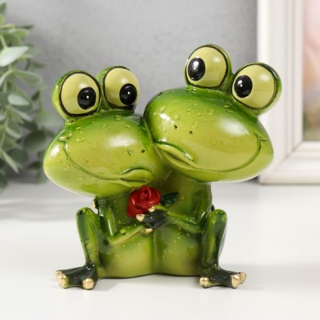 Souvenir Polystone Lak "Frog - the first date" 11.5x6.5x11.5 cm