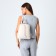 City backpack of artificial leather with lightning, beige color
