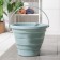 Folding bucket, 10 l, 35 × 33 × 24 cm, gray color