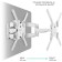 Bronstein for the Onkron M5 White TV 37 "-70" Max. 36.4kg wall-mounted turn and slope