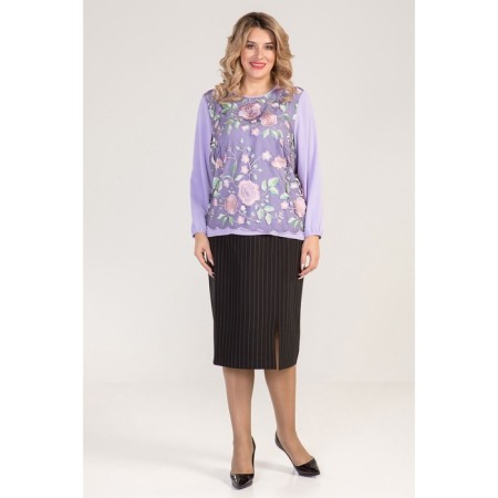 Female blouse, size 54, purple color-1