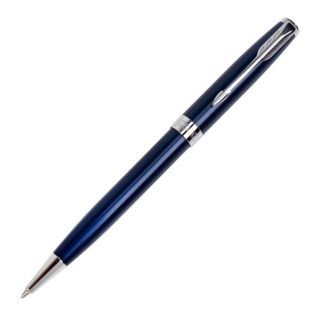 Ballic handle Parker Sonnet Core Laqblue Ct M, Blue Matte/ Chrome, Black Ink (1931536)