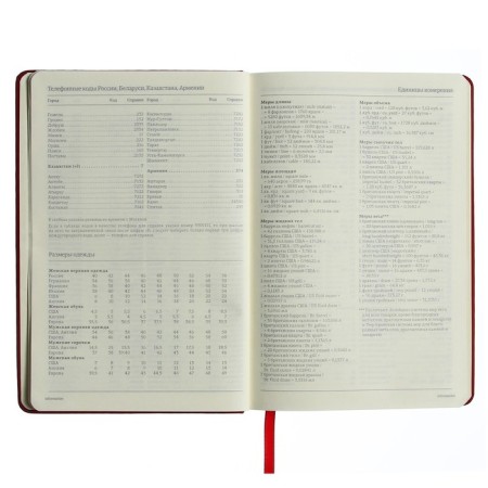 Diary of Leduced A5, 160 sheets MEGAPOLIS VELVET, solid cover, artificial leather, lies, on an elastic band, tinted block 70 g/m2, red-7