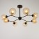 Chandelier 74101/8 8x60W E27, black/gold, 85x85x45 cm