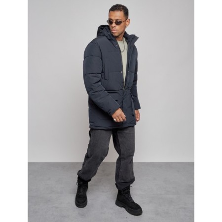 Extensive male winter park, size 50, dark blue color-10