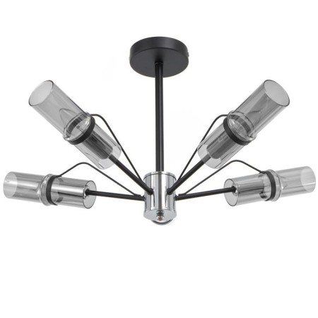 Economic Service chandelier 31101/5 5x40W E14, chrome/black, 66x66x32 cm-1