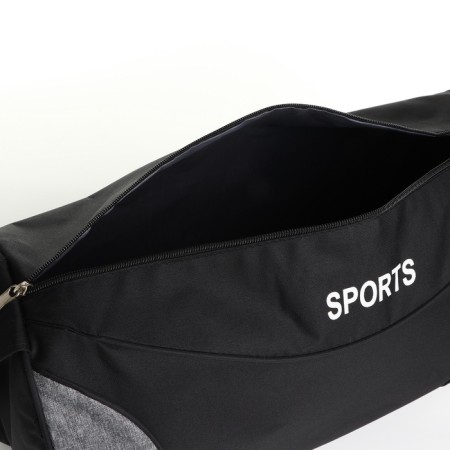 Sports bag with lightning, long belt, black/gray color-3