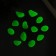 Decor for creativity plastic shines in the dark "green pebbles" set 12 pcs