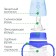 A bottle for feeding "Baby", a classic throat, with handles, 250 ml, from 0 months., Blue color