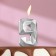 Candle in the cake on the skewer "Almaz", the number "9", silver, 4.8x2.6 cm