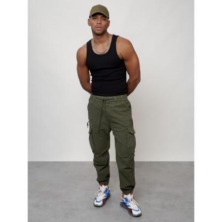 Cargo jeans men, size 44-46, khaki color-10