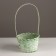 Wicker basket, d15x9xh31cm, green, bamboo